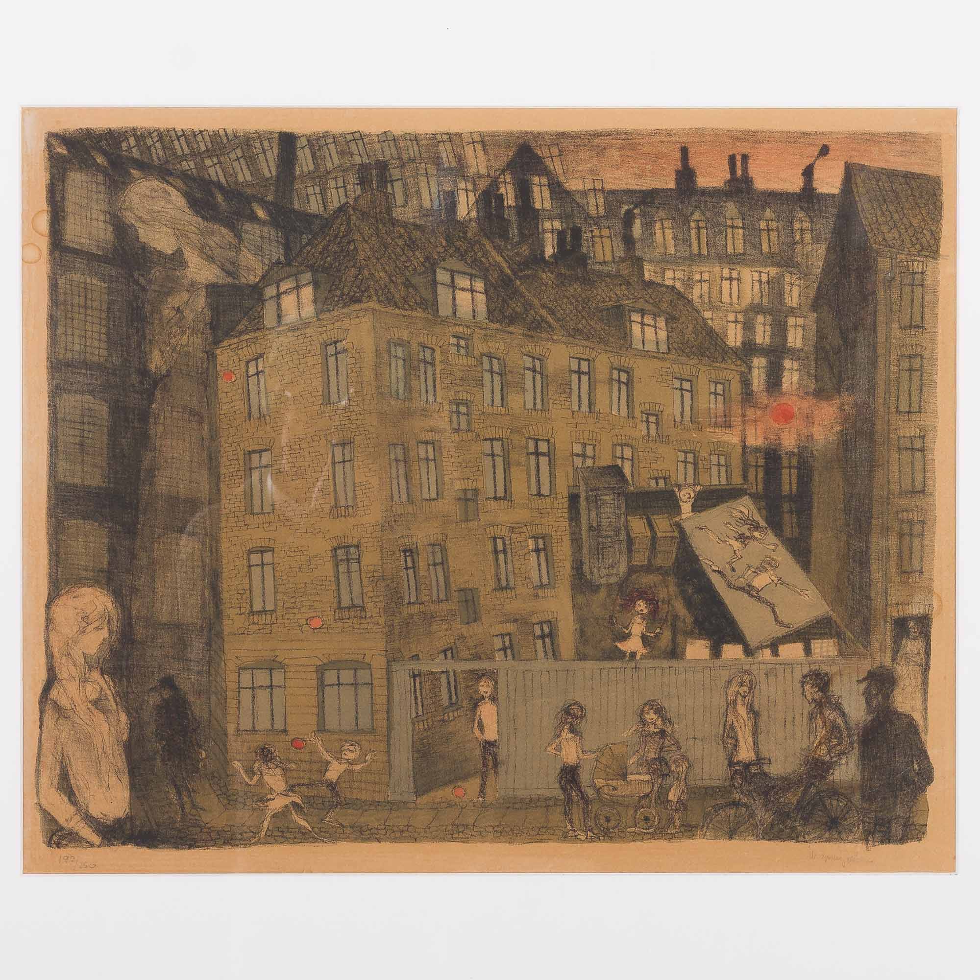 Vintage lithograph by Ib Spang Olsen