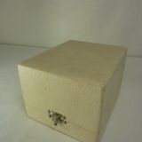 Silver metal timpani in its original case