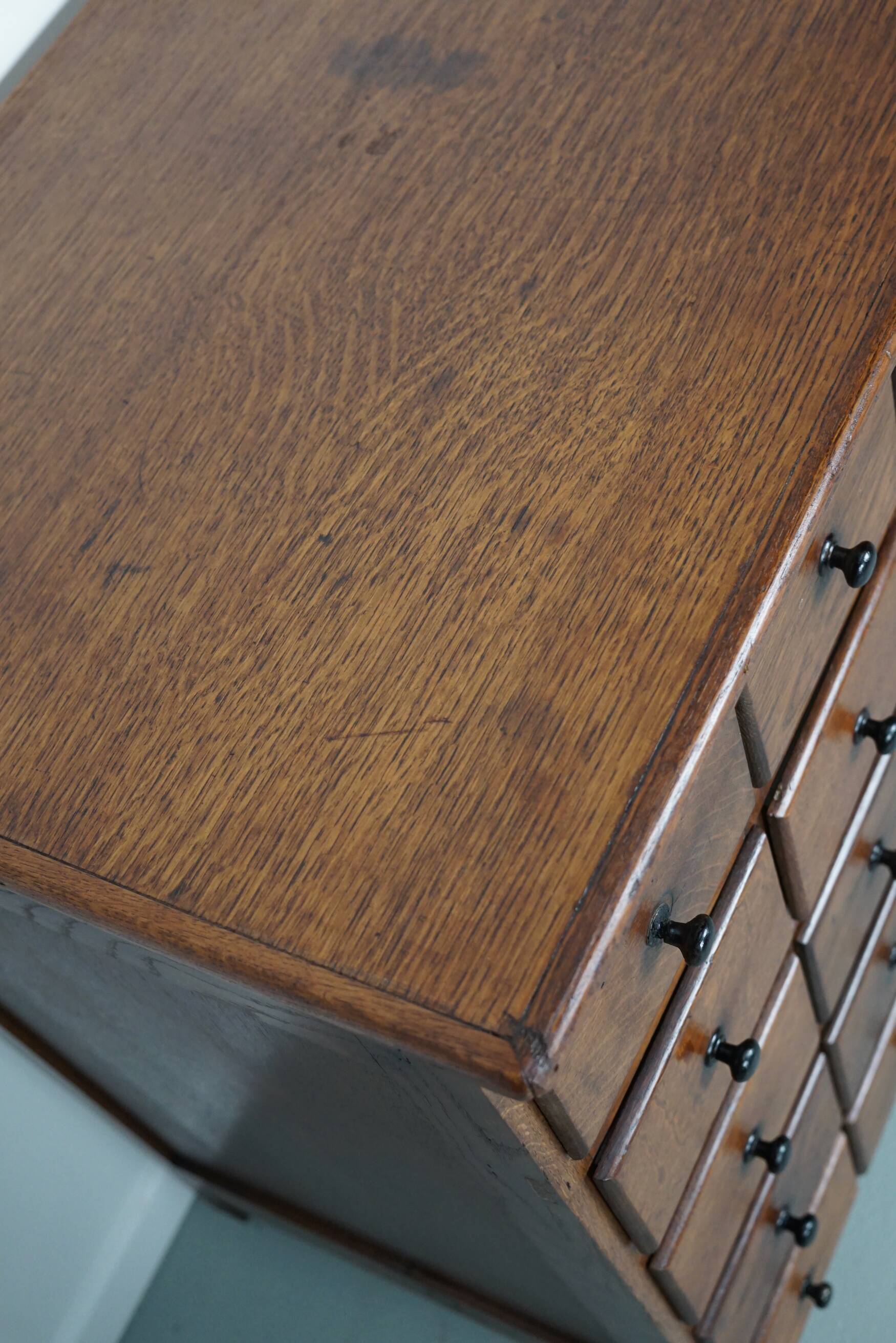 Dutch Oak Apothecary / Barber Cabinet, Early 20th Century