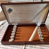 box of 12 vintage table knives