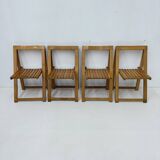 Ensemble de 4 chaises pliantes Aldo Jacober pour Alberto Bazzani, années 1960