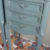 Pair of bedside tables revisited in blue