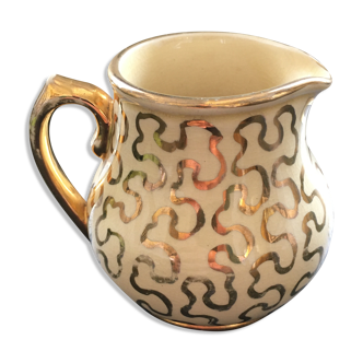 Pitcher cream decoration gold