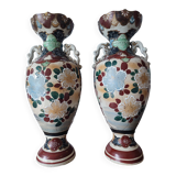 Paire de vase ancienne japonais Satsuma