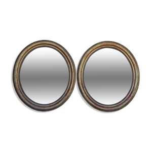 Paire de miroirs ovales - louis