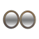 Pair of oval mirrors from the Louis Philippe period in gilded wood.