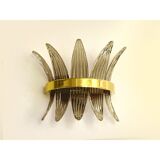 Fume’ “palmette” murano glass belt wall sconce
