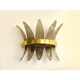 Fume’ “palmette” murano glass belt wall sconce