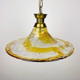 Vintage Murano glass pendant lamp by AV Mazzega, Italy, 1950s.
