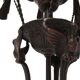 Lampe montgolfière de table en vitrail façon Tiffany