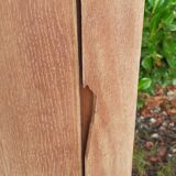 Parisian buffet 2 sliding doors raw wood oak