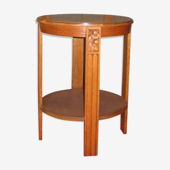 Oak art deco pedestal table