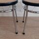 Pair of chrome and cane bistro chairs from the 70s.