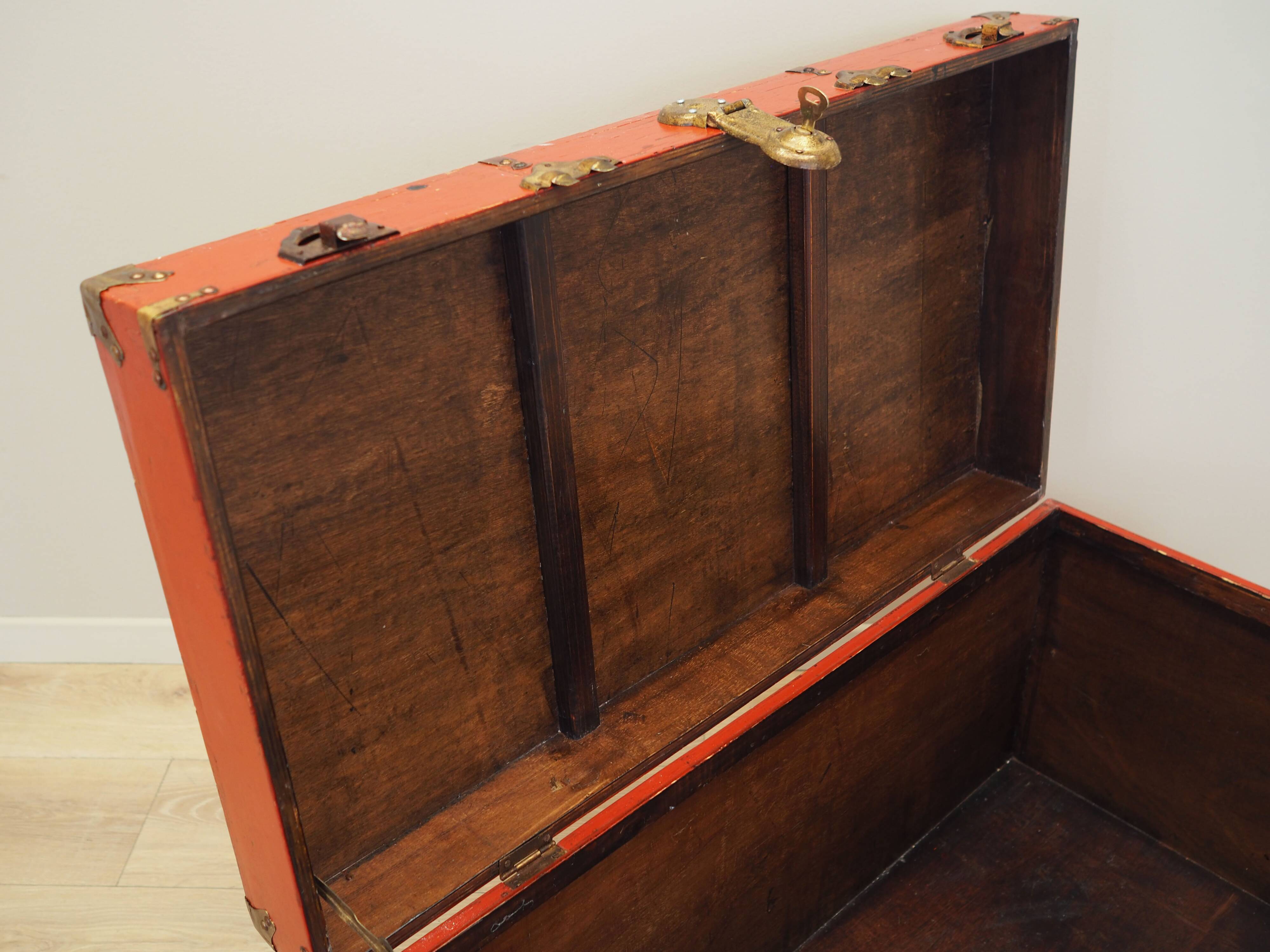Red chest, Scandinavian design, 1950s