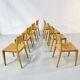 Vintage beech dining chairs, 1980s, set of 8