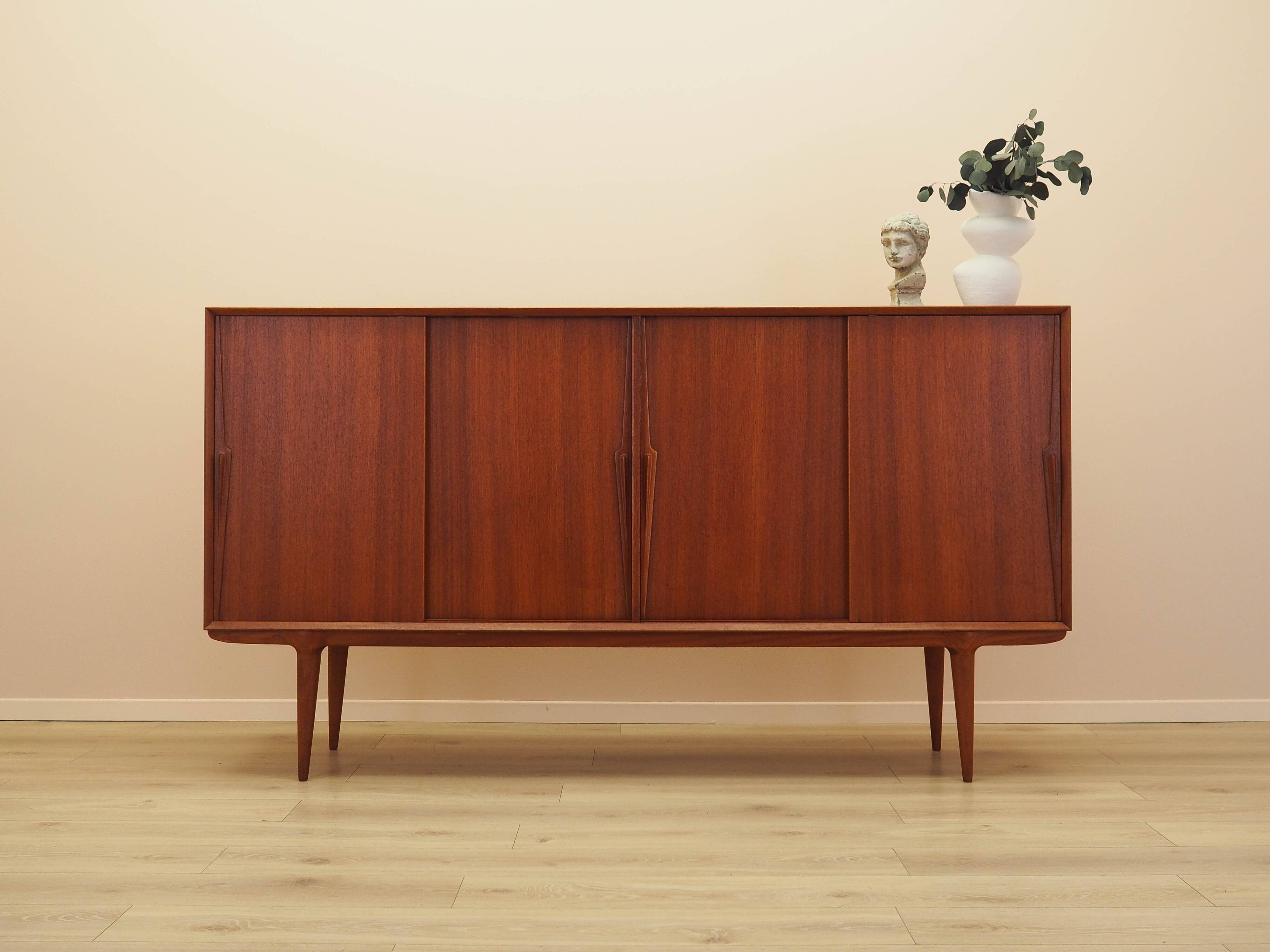 Teak highboard, Danish design, 1970s, manufacturer: Omann Jun