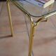 Glass side coffee table 70s