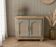 Renovated vintage sideboard in caning and sage green.