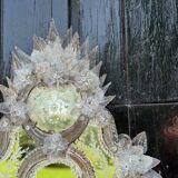 Miroir vénitien en verre de Murano chantourné, vers 1880