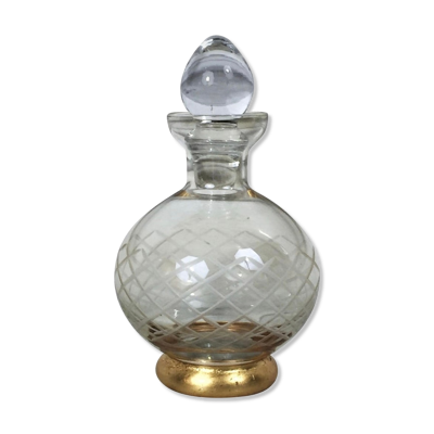 Carafe en verre ciselé et doré, Vers 1940