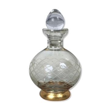 Carafe en verre ciselé et doré, Vers 1940