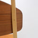 Vintage Scandinavian-style lounge chair in wood and leather