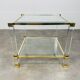 Square plexiglass coffee table by Pierre Vandel.