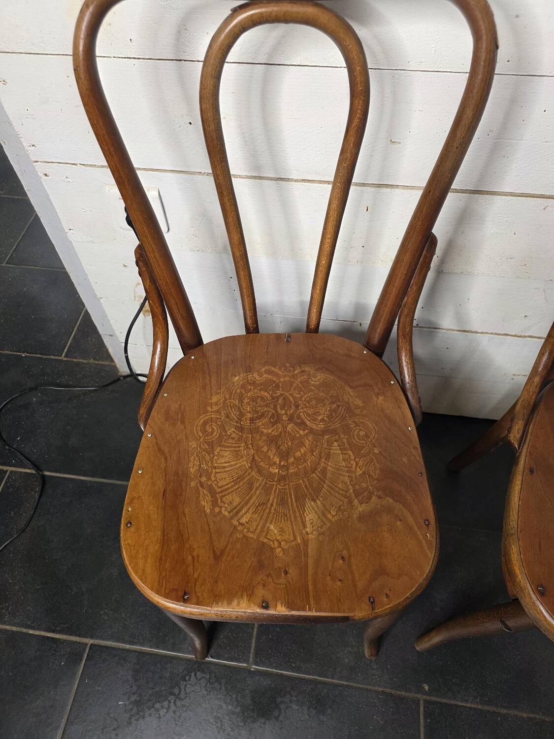 Pair of bentwood bistro chairs