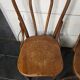 Paire de chaises de bistrot en bois courbé