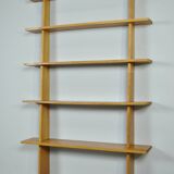 Handcrafted oak bookcase, 1970s