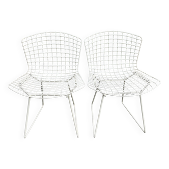 Paire de chaises Harry Bertoia pour Knoll-Avzc coussin d'origine