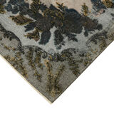 Handmade Hi-Low Pile Turkish 1980s 217 cm x 313 cm Grey Rug