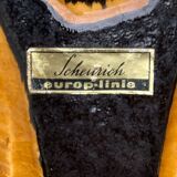 Brutalist sun vase in West German pottery WGP from the mid-century by Scheurich, 1960s.