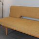 Sofa and daybed in beech and mustard fabric by Miroslav Navratil, vintage Czechoslovakia 1960s