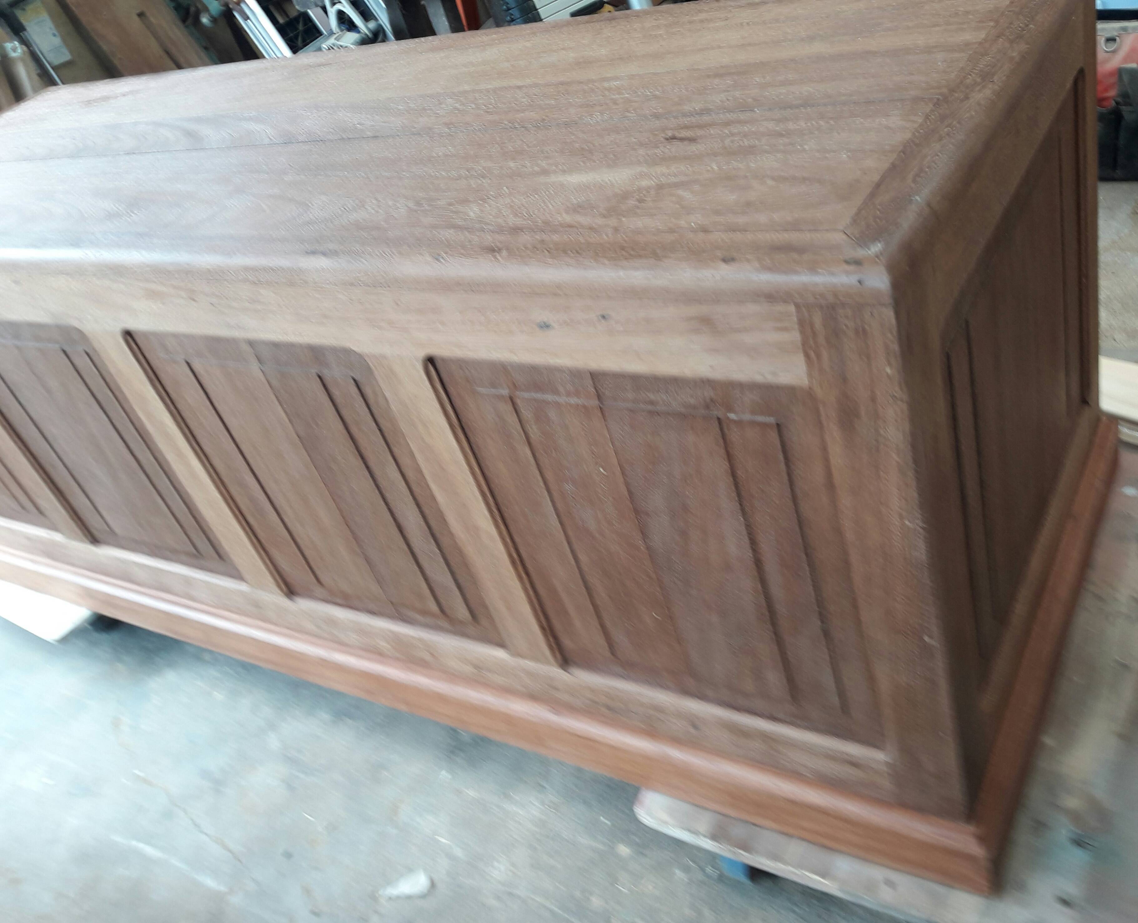 Exotic wood counter desk