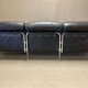 3-seater leather and chrome sofa design 1960.