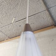 Glass and gold metal suspension design - mid 20th century.