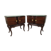 Pair of vintage bedsides