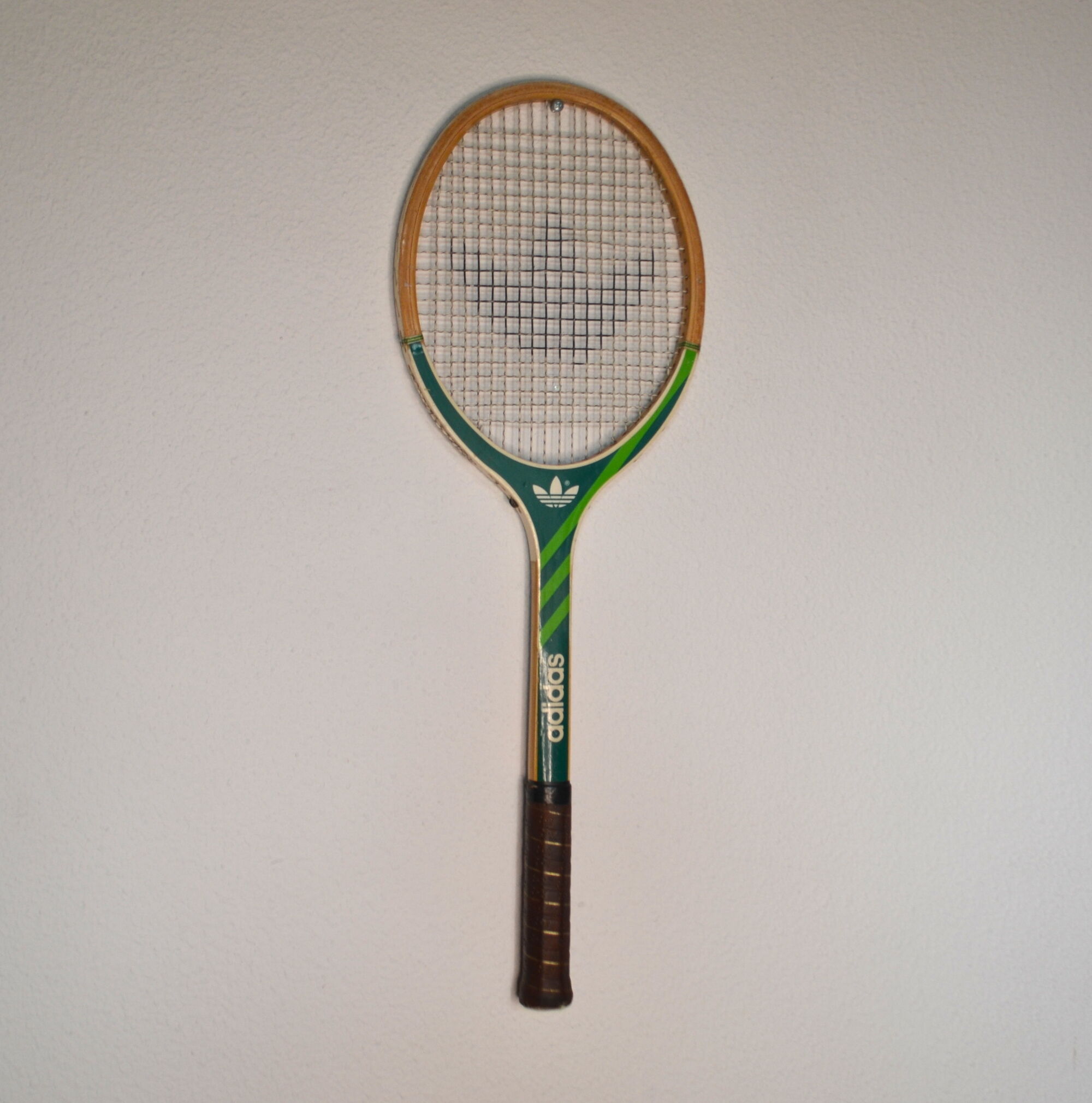 Vintage Adidas Tennis Racket - Green and White
