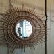 Sun in ellipse rattan mirror 83x66cm