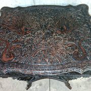 Ethnic carved wooden worker's furniture