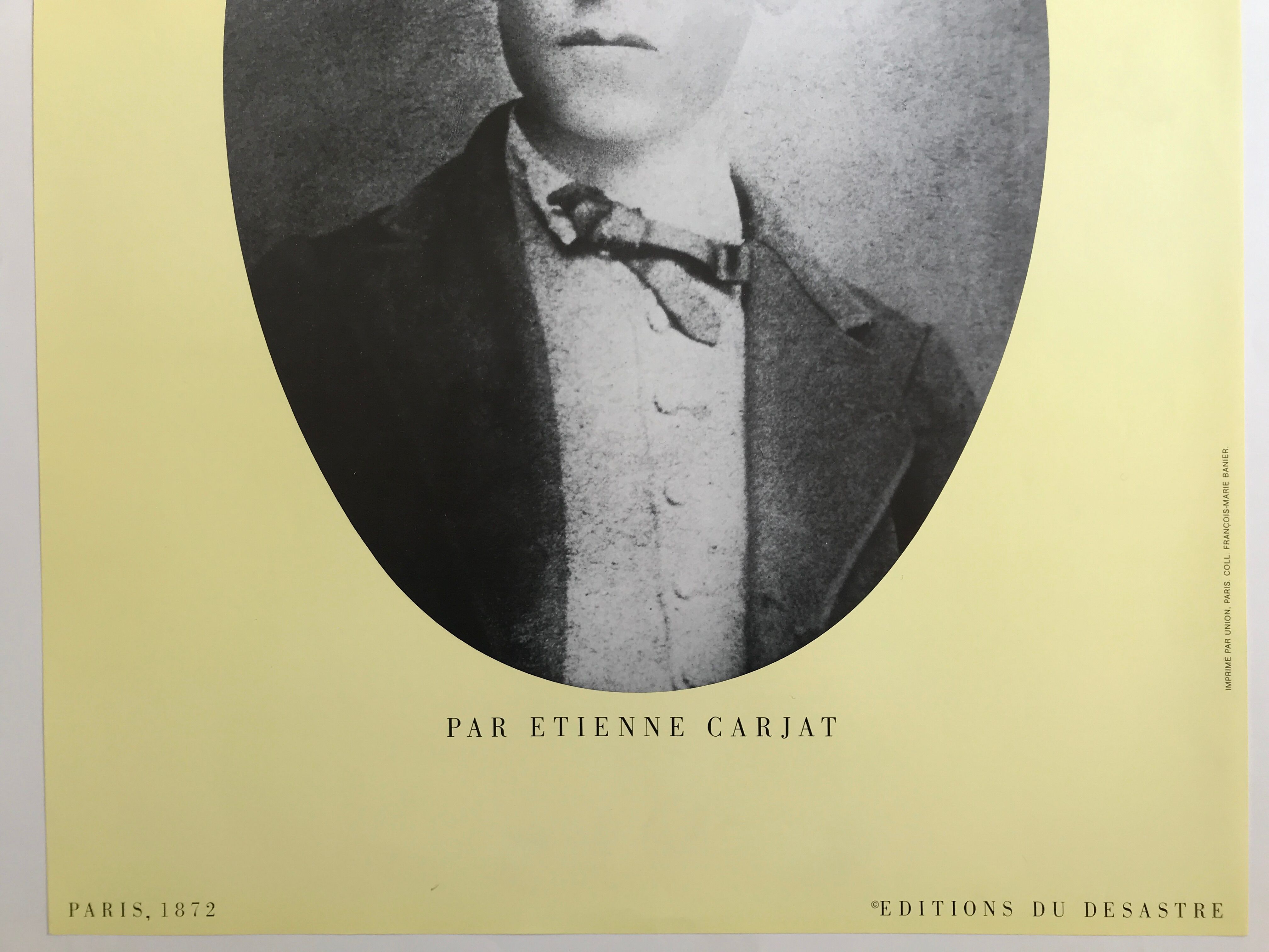 Arthur Rimbaud, Paris, 1872, Editions du désastre, circa 1980, original poster