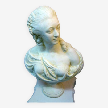 Bust Countess of Barry patinated in staff