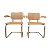 Pair of Cesca B64 armchairs by Marcel Breuer