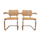 Pair of Cesca B64 armchairs by Marcel Breuer
