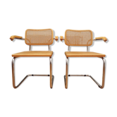 Pair of Cesca B64 armchairs by Marcel Breuer