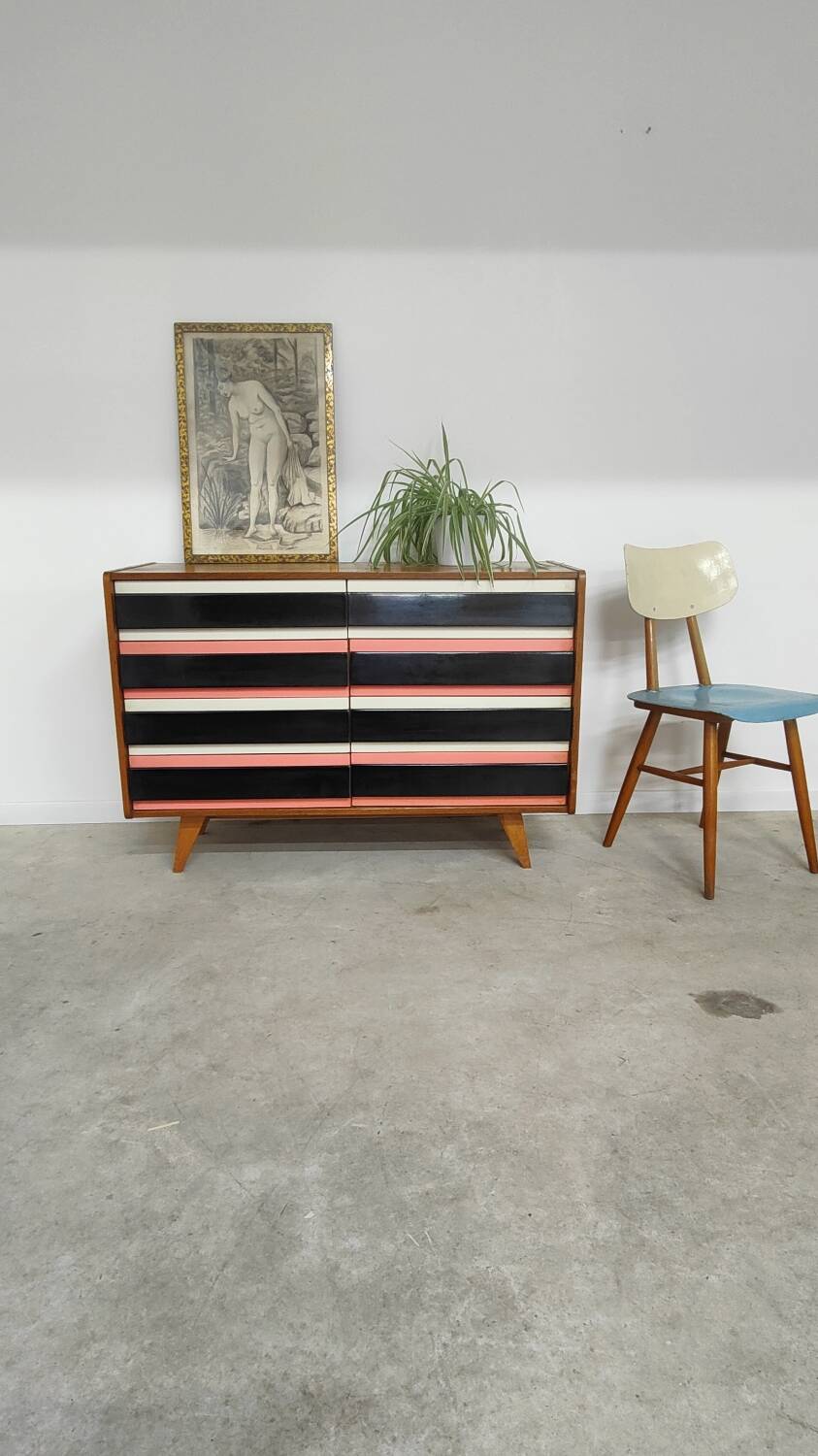 Commode U 453 pink by Jiri Jiroutek for Interier Praha 1961