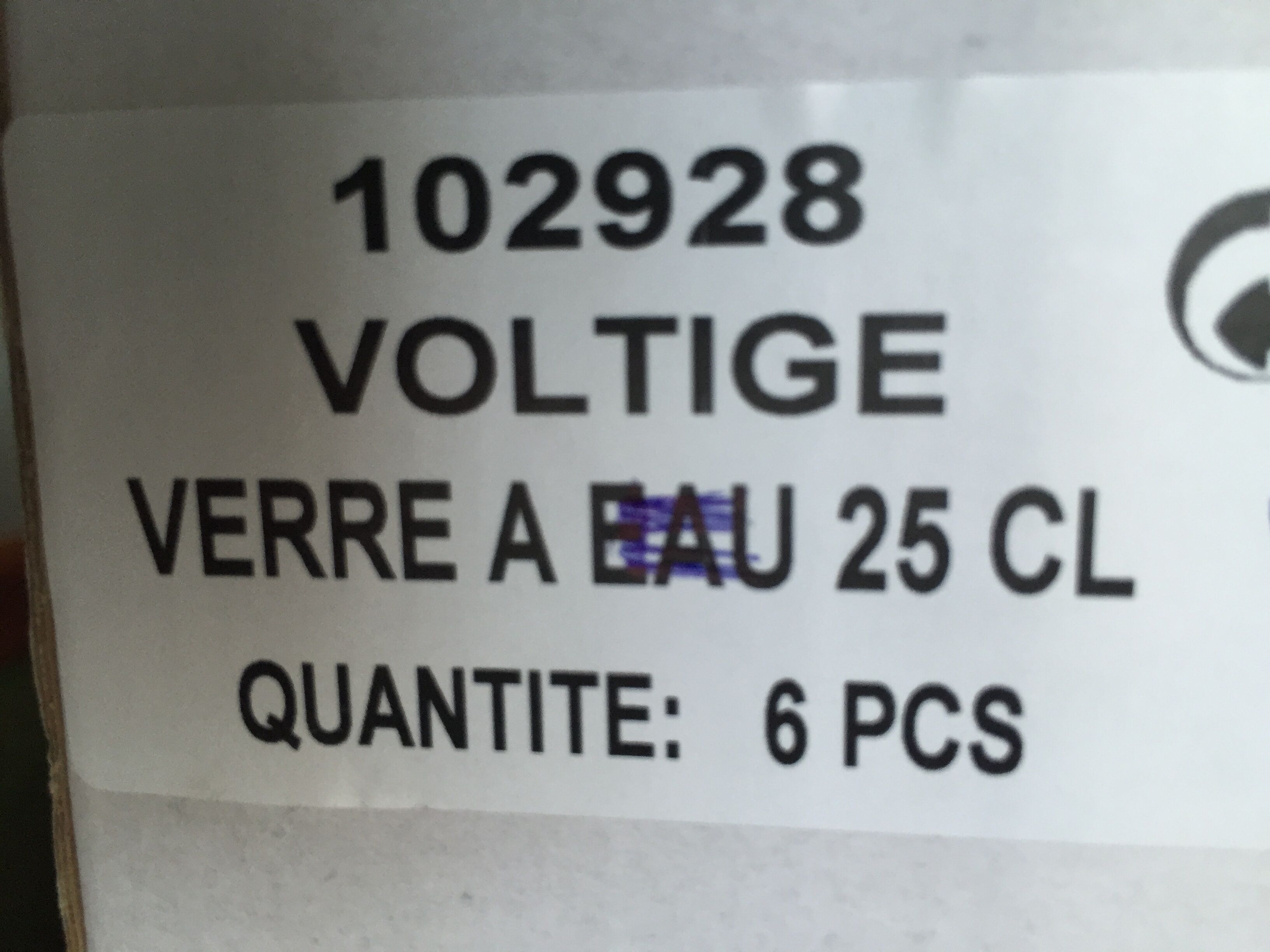 Ensemble de 6 verres à eau en cristal Guy Degrenne