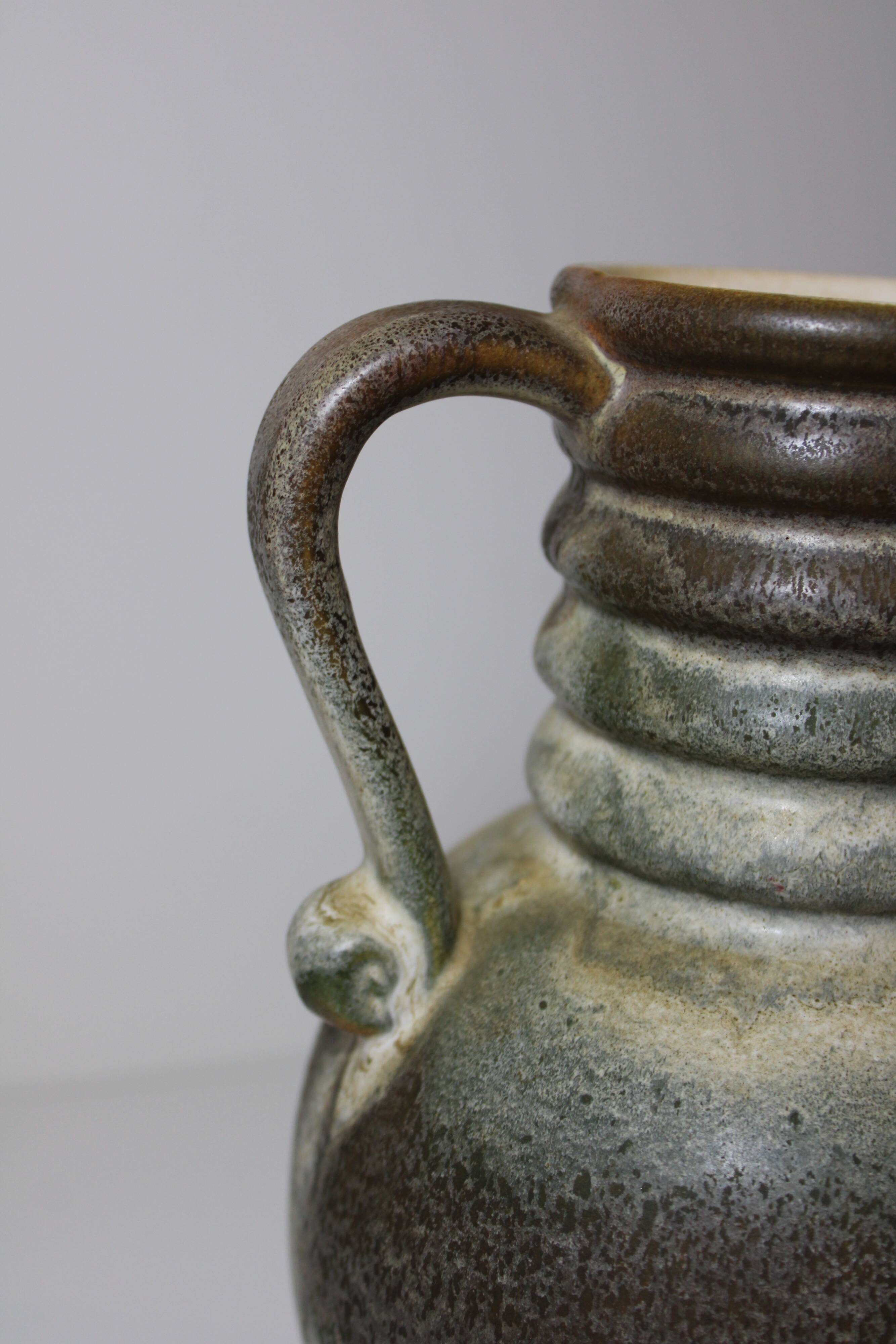 West germany blue green vintage carafe vase