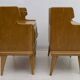 Paire de tables de chevet italiennes en frêne, style Mid-Century Modern, années 1950